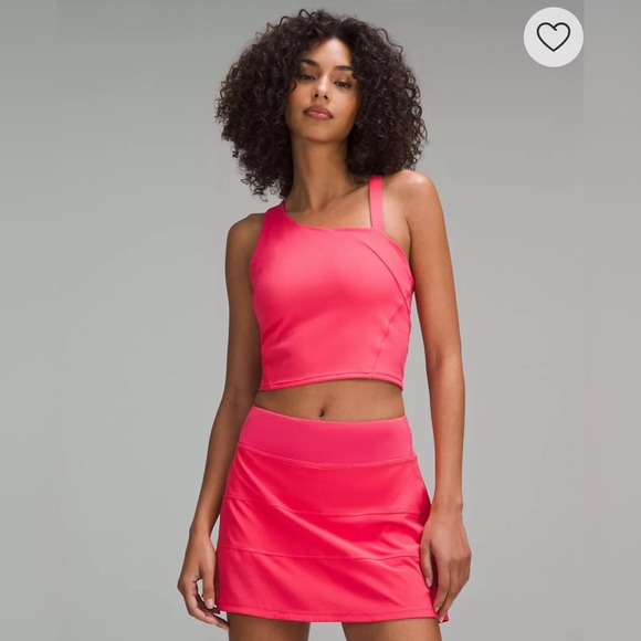 NWT Lululemon Everlux Asymmetrical Tennis Tank Top in Pink Glaze Size 6 - Picture 2 of 12